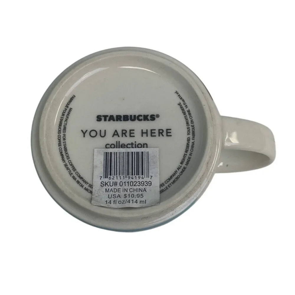 2015 New Starbucks You Are Here Collection Orange County 14oz Ceramic Coffee Mug